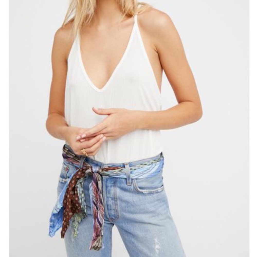 White free people tank top